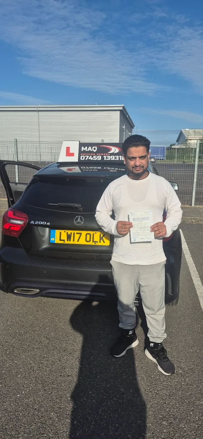 MAQ Driving School pupil First-time pass